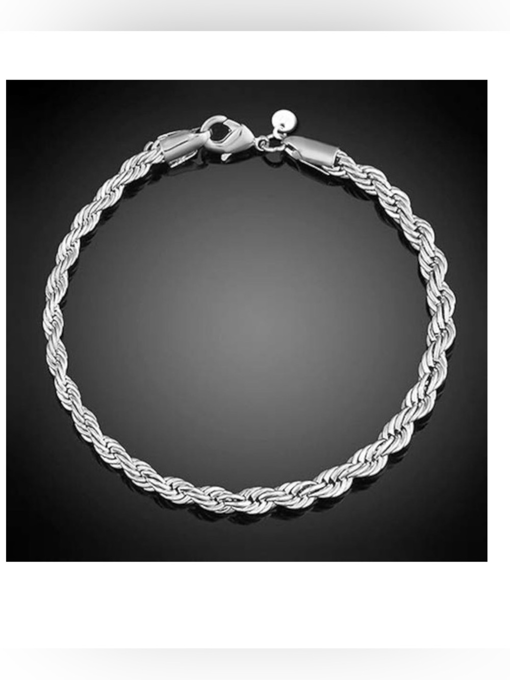 Sterling  Twisted Rope Design Bracelet ~New~